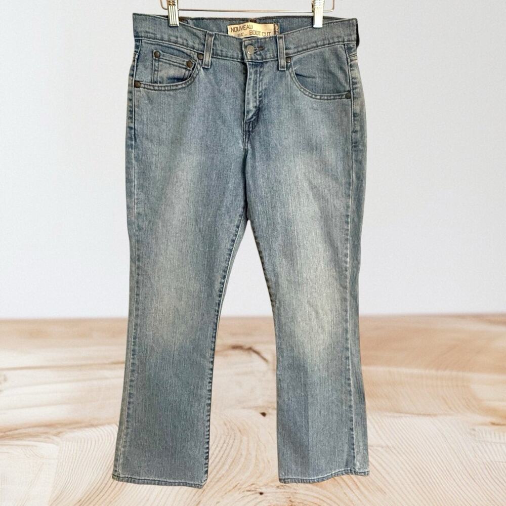 Levis 515 Jeans Nouveau Boot Cut‎ Size 6 Womens Light Wash Denim Pants Red Tab